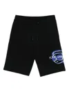 Karl Lagerfeld Logo-print Drawstring Shorts In Black