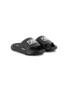 Karl Lagerfeld Logo-print Flip Flops In 黑色