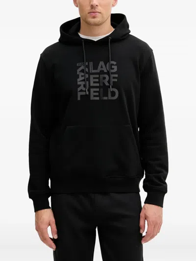 Karl Lagerfeld Logo-print Hoodie In Black