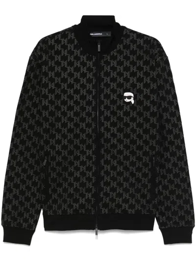 Karl Lagerfeld Logo-print Jacket In Black
