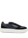 Karl Lagerfeld Logo-print Leather Sneakers In Black