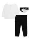 Karl Lagerfeld Logo-print Long-sleeve Top And Trousers Set In Black