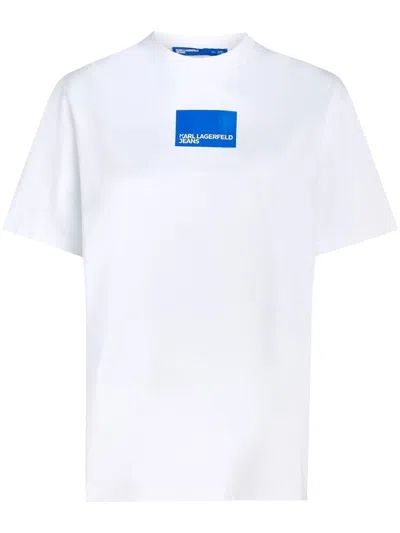 Karl Lagerfeld Organic Cotton Logo-print T-shirt In White