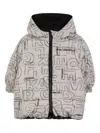 Karl Lagerfeld Logo-print Puffer Jacket In Neutral