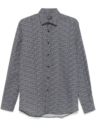 Karl Lagerfeld Logo-print Shirt In Black