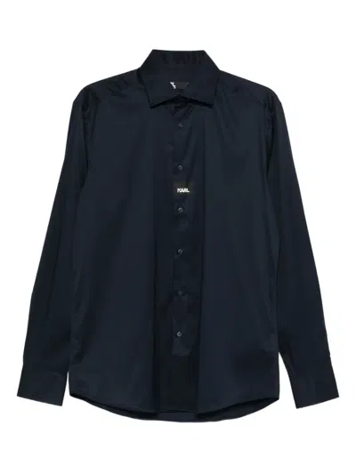 Karl Lagerfeld Logo-print Shirt In Blue