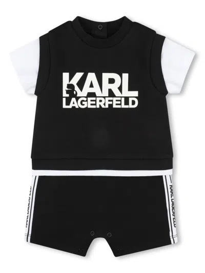 Karl Lagerfeld Babies' Logo-print Shorties In Black
