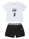 Karl Lagerfeld Ikonik Karl Shorts Set In Black