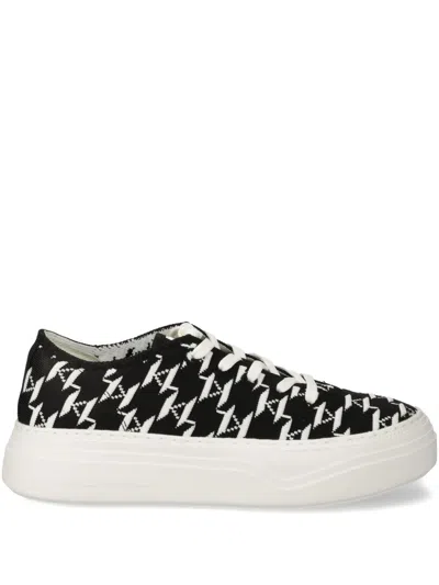 Karl Lagerfeld Logo-print Sneakers In Black