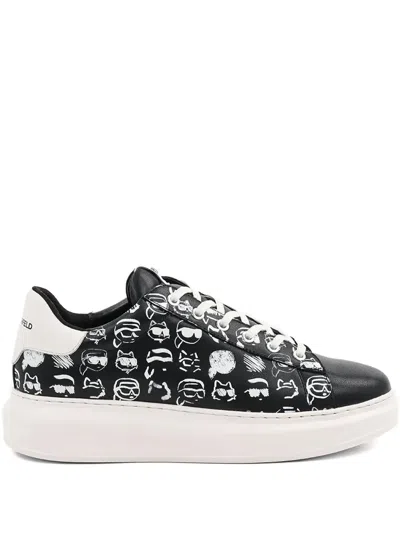Karl Lagerfeld Logo-print Sneakers In Black