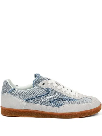 Karl Lagerfeld Logo-print Sneakers In Blue