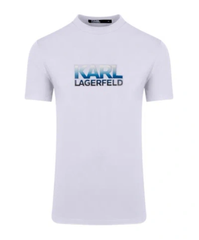 Karl Lagerfeld Logo-print Stretch-cotton T-shirt In White