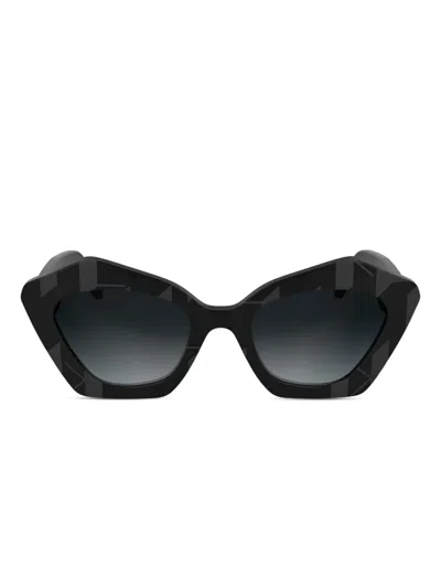 Karl Lagerfeld Logo-print Sunglasses In Black
