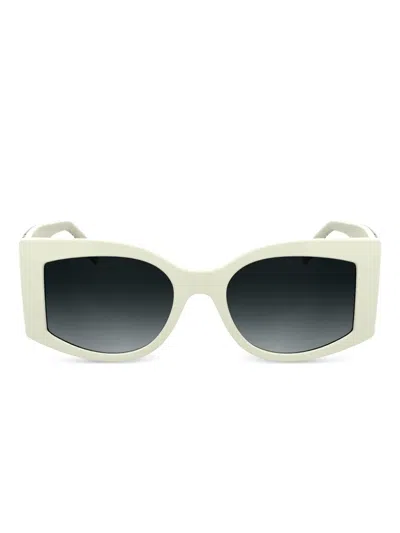 Karl Lagerfeld Logo-print Sunglasses In White