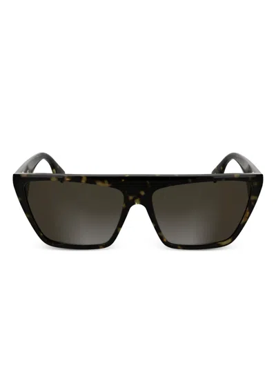 Karl Lagerfeld Logo-print Sunglasses In Brown