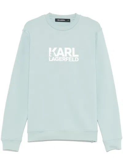 Karl Lagerfeld Logo-print Sweatshirt In Blue