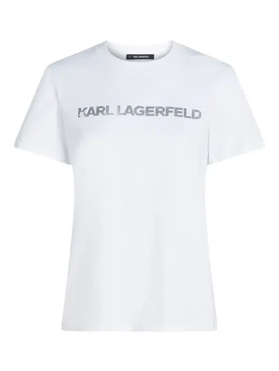 Karl Lagerfeld Logo-print T-shirt In White