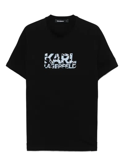 Karl Lagerfeld Logo-print T-shirt In Black