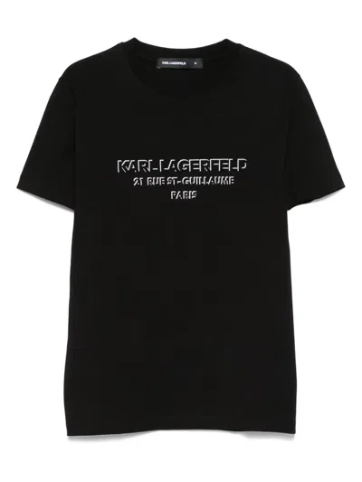 Karl Lagerfeld Logo-print T-shirt In Black