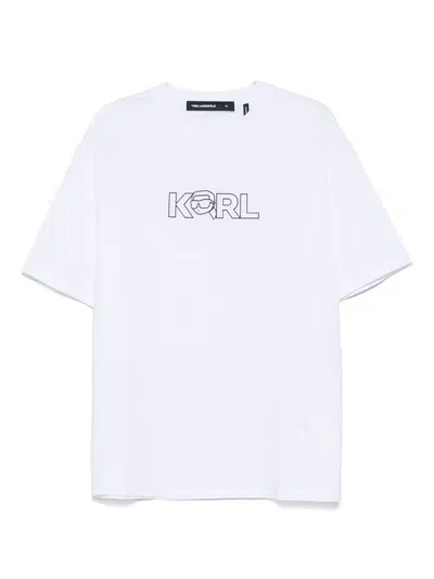 Karl Lagerfeld Logo-print T-shirt In White