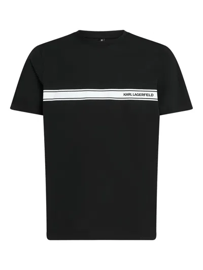 Karl Lagerfeld Logo-print T-shirt In Black