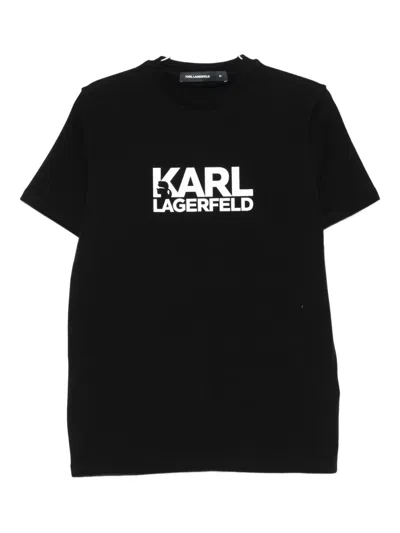 Karl Lagerfeld Logo-print T-shirt In Black