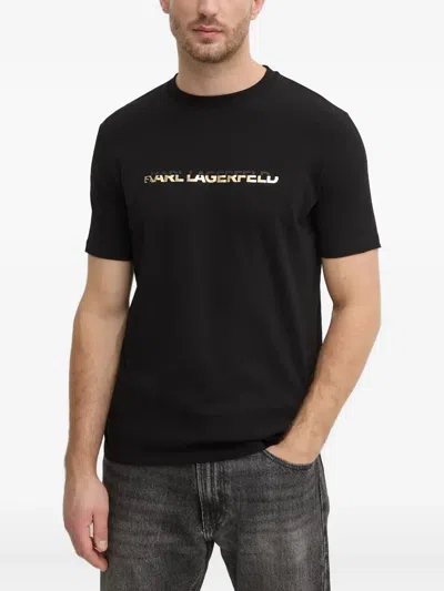 Karl Lagerfeld Logo-print T-shirt In Black