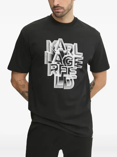 Karl Lagerfeld Logo-print T-shirt In Black