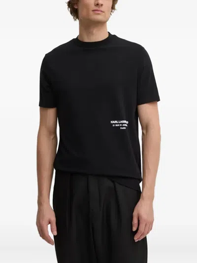 Karl Lagerfeld Logo-print T-shirt In Black