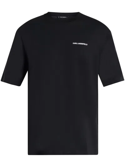 Karl Lagerfeld Logo-print T-shirt In Black
