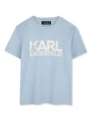 Karl Lagerfeld Logo-print T-shirt In Blue