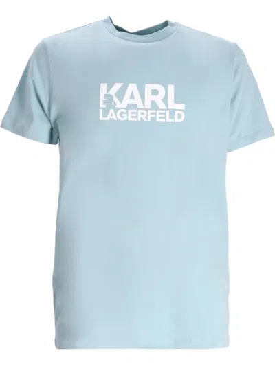 Karl Lagerfeld Logo-print T-shirt In Blue