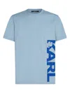 Karl Lagerfeld Logo-print T-shirt In Blue