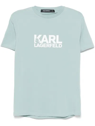 Karl Lagerfeld Logo-print T-shirt In Blue