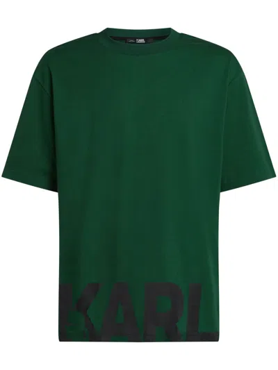 Karl Lagerfeld Logo-print T-shirt In Green