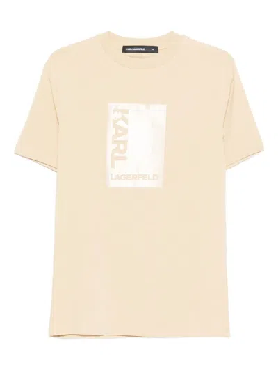 Karl Lagerfeld Logo-print T-shirt In Yellow