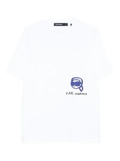 Karl Lagerfeld Logo-print T-shirt In White