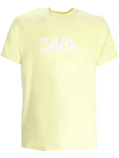 Karl Lagerfeld Logo-print T-shirt In Yellow