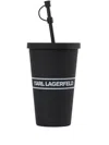 Karl Lagerfeld Logo-print To-go Cup In Black