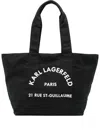 Karl Lagerfeld Logo-print Tote Bag In Black