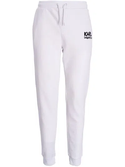 Karl Lagerfeld Logo-print Track Pants In 10