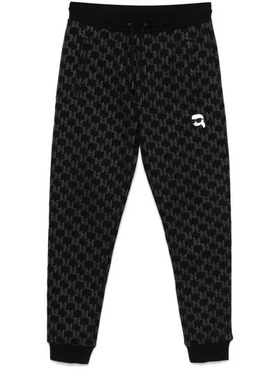 Karl Lagerfeld Logo-print Track Pants In Black