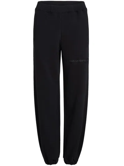 Karl Lagerfeld Logo-print Track Pants In Black
