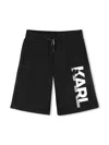 Karl Lagerfeld Logo-print Swim Shorts In Black