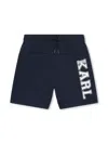 Karl Lagerfeld Logo-print Track Shorts In Blue