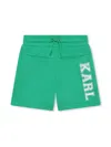 Karl Lagerfeld Logo-print Track Shorts In Green