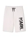 Karl Lagerfeld Logo-print Track Shorts In White
