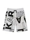 Karl Lagerfeld Logo-print Track Shorts In White