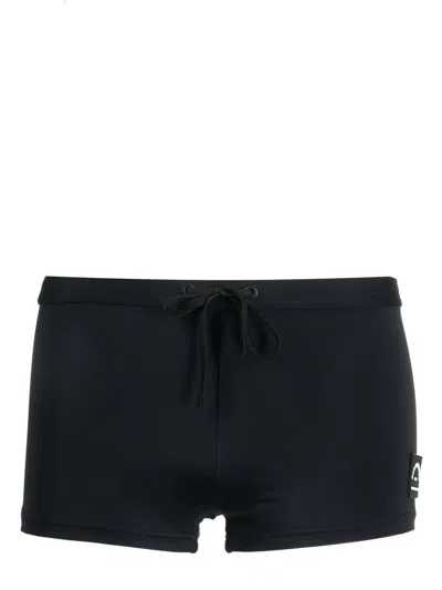 Karl Lagerfeld Logo-print Trunks In Black