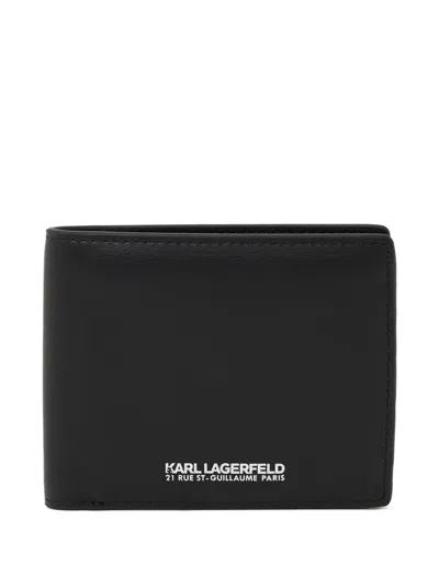 Karl Lagerfeld Logo-print Wallet In Black